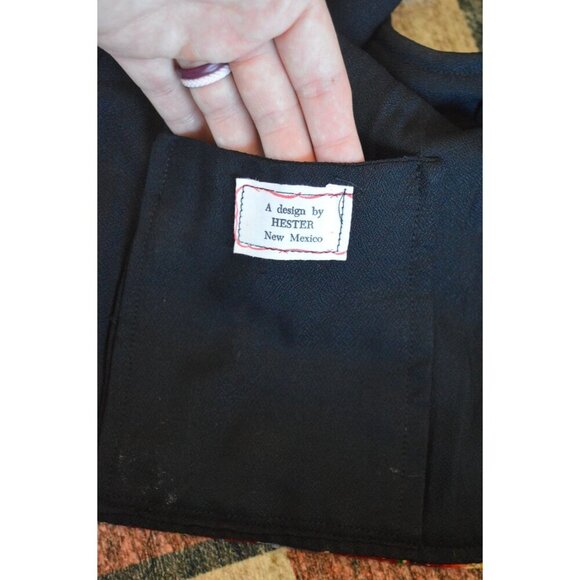 Handmade Southwestern Striped Fringe Vest with Metal Crosses Women's Estimated M - Picture 9 of 12